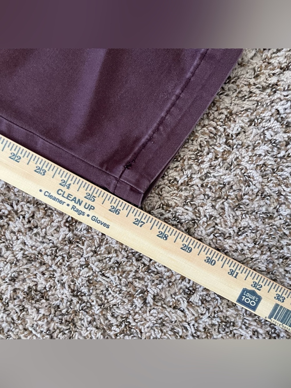 Levi's XX Chino Standard Taper Burgundy Pants Men's Size W34 L30 Trousers - Picture 4 of 15